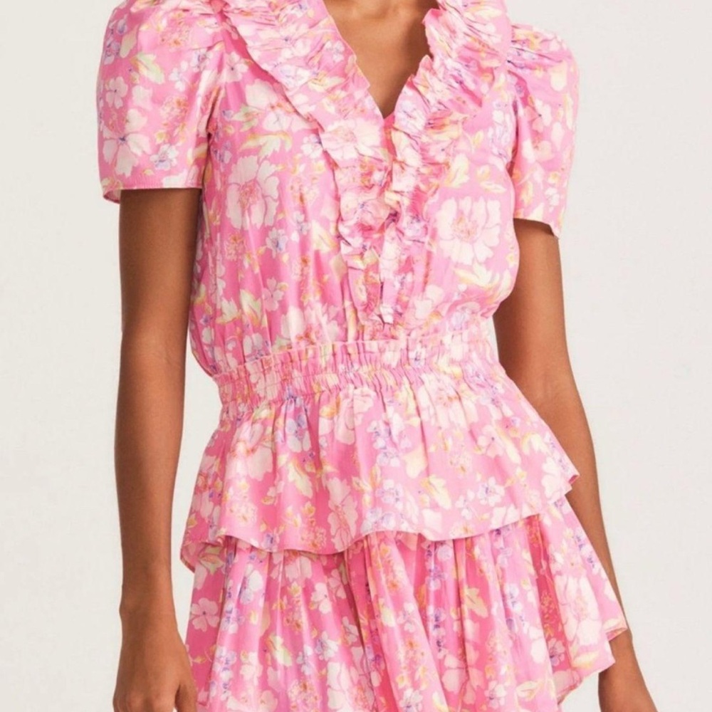 Floral Ruffle Pink Dress